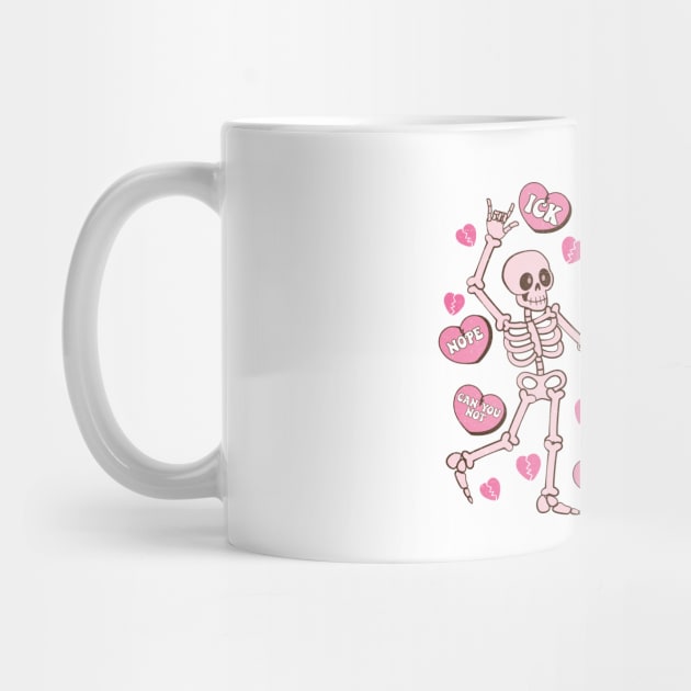 Skeletons & Conversation Hearts Anti Valentine by FlawlessSeams